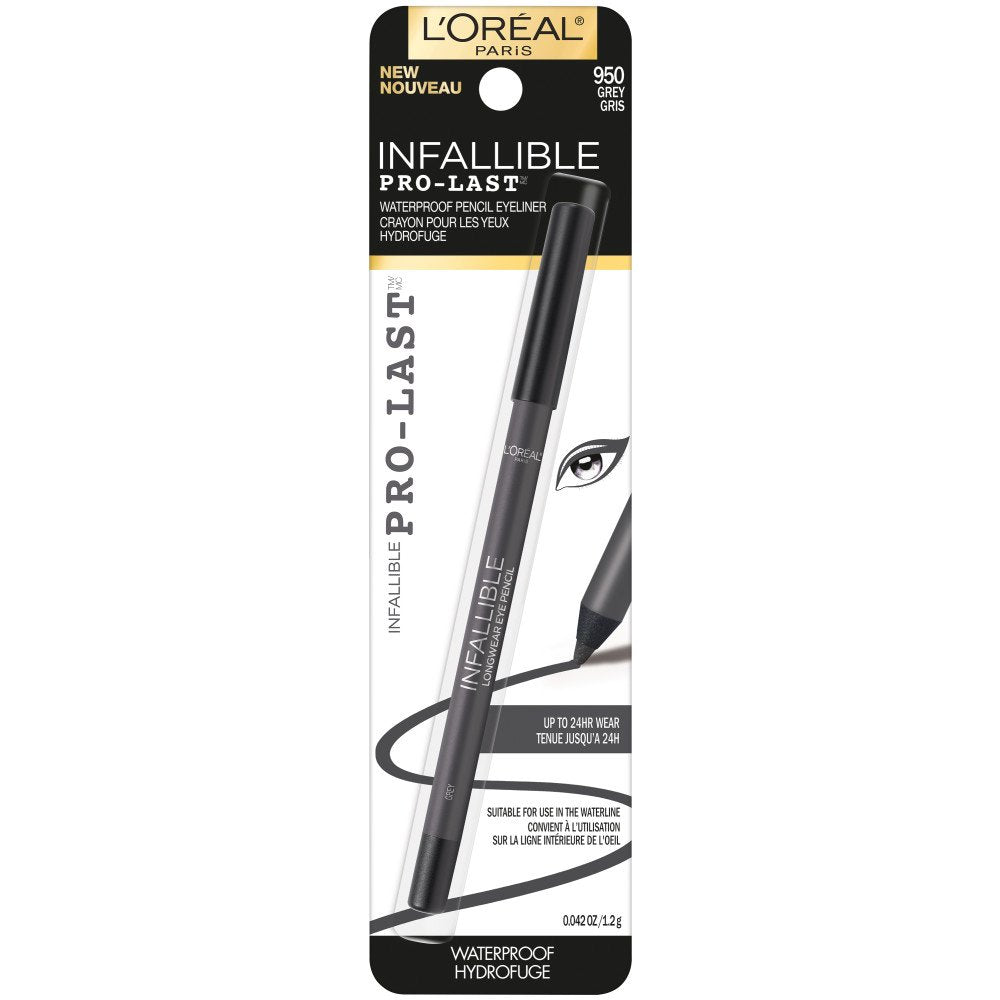 Loreal Infallible Pro-Last Waterproof, Up to 24HR Pencil Eyeliner- 950 Gray