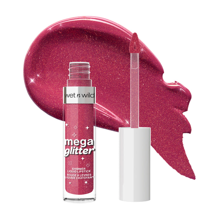Wet n Wild Mega Glitter Shimmer liquid Lipstick -Pink Future