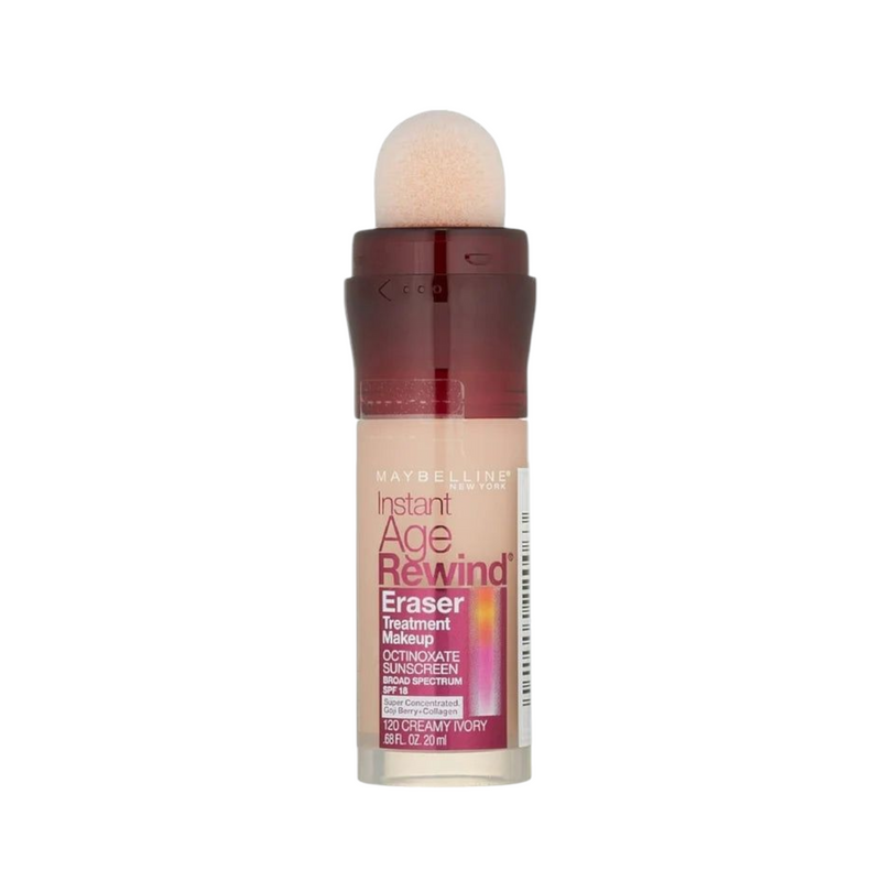 Maybelline New York Instant Age Rewind Eraser Treatment Makeup, 120 Creamy Ivory