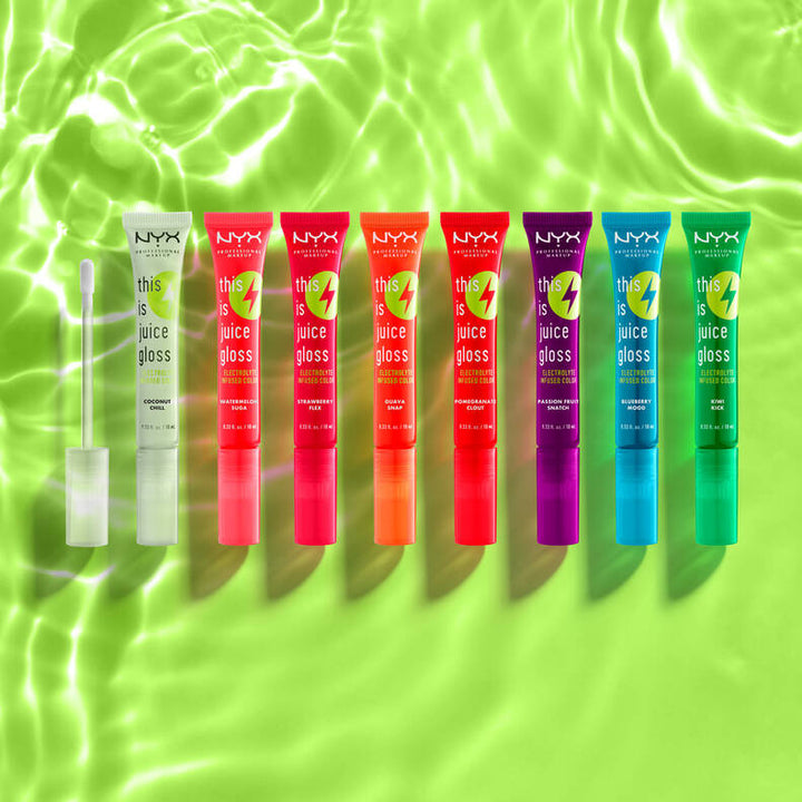 NYX Professional Makeup This Is Juice Gloss, Infused with Electrolytes, Coconut Chill