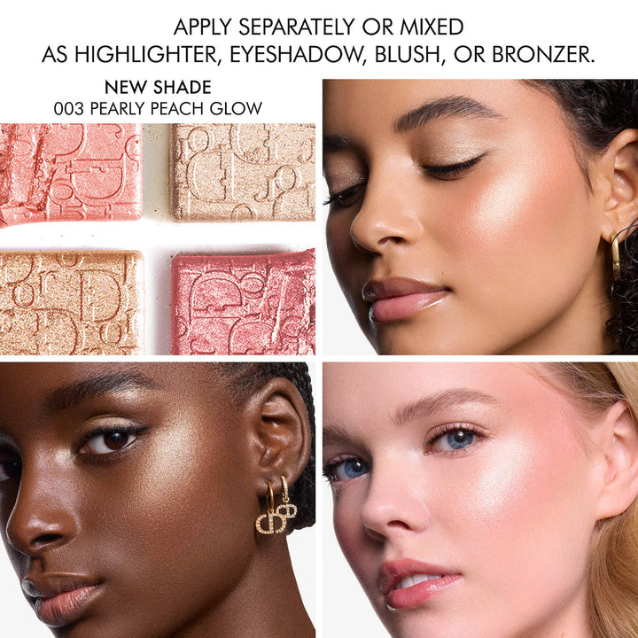 DIOR  Backstage Glow Maximizer Face Palette - 003  Pearly Peach Glow