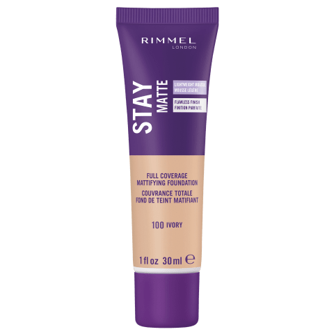 Rimmel Stay Matte full coverage mattifying foundation - 100 Ivory
