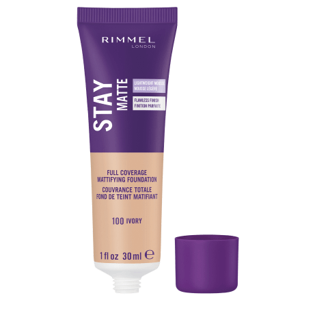 Rimmel Stay Matte full coverage mattifying foundation - 100 Ivory