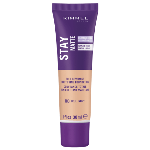 Rimmel London Stay Matte full coverage mattifying foundation - 103 True Ivory