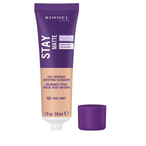 Rimmel London Stay Matte full coverage mattifying foundation - 103 True Ivory