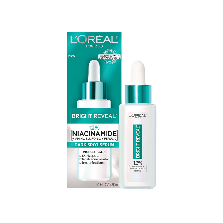 Loreal Paris Bright Reveal 12% [Niacinamide + Amino Sulfonic + Ferulic] Dark Spot Serum
