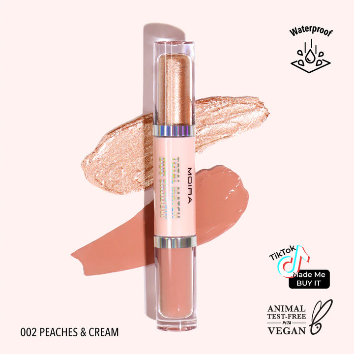 Moira Total Match Duo Shadow (002, Peaches & Cream)