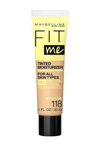 Maybelline Fit Me Tinted Moisturizer, Natural Coverage, Face Makeup, 118, with Aloe